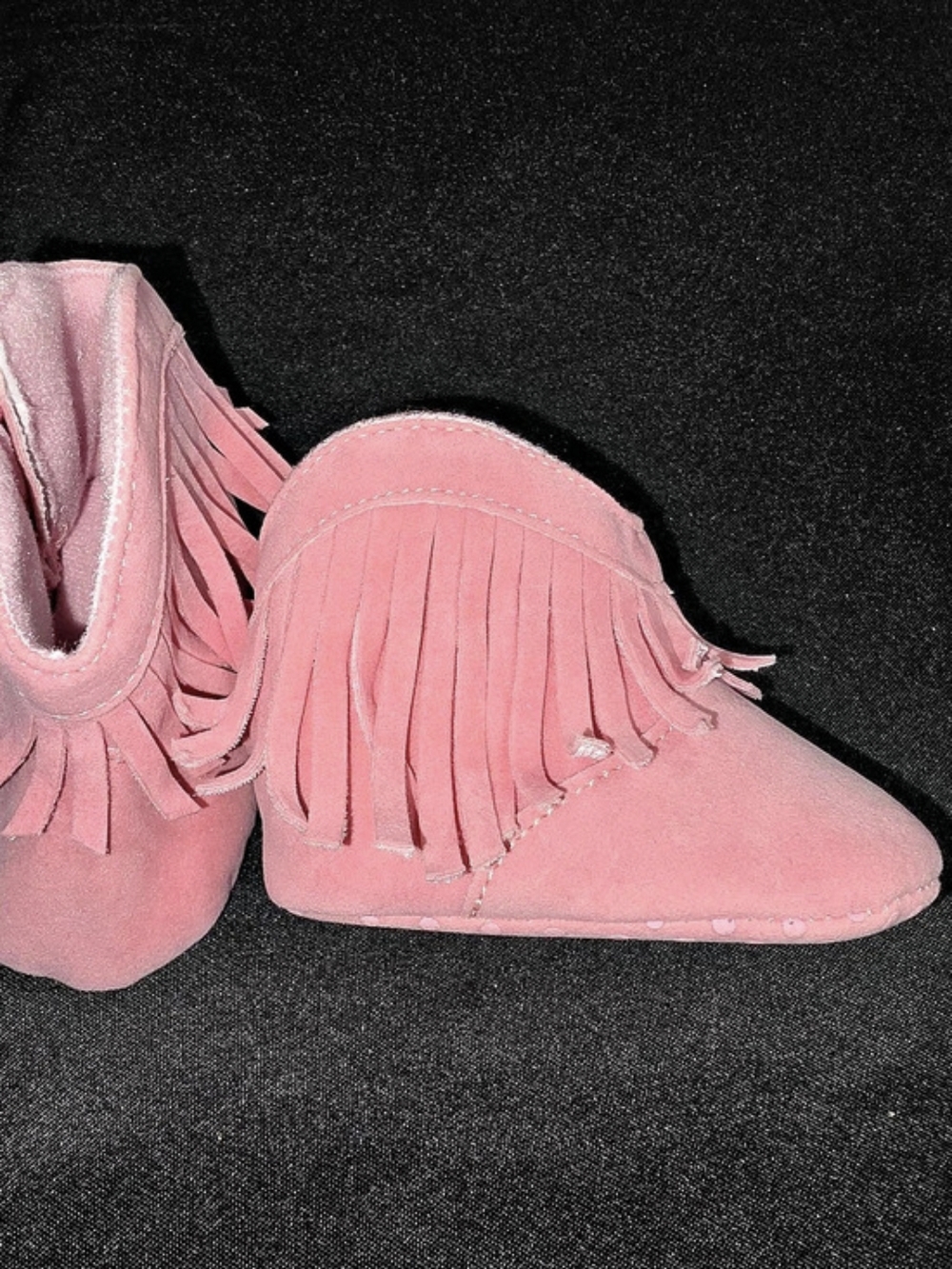 Pink Fringe Baby Boots Like New
